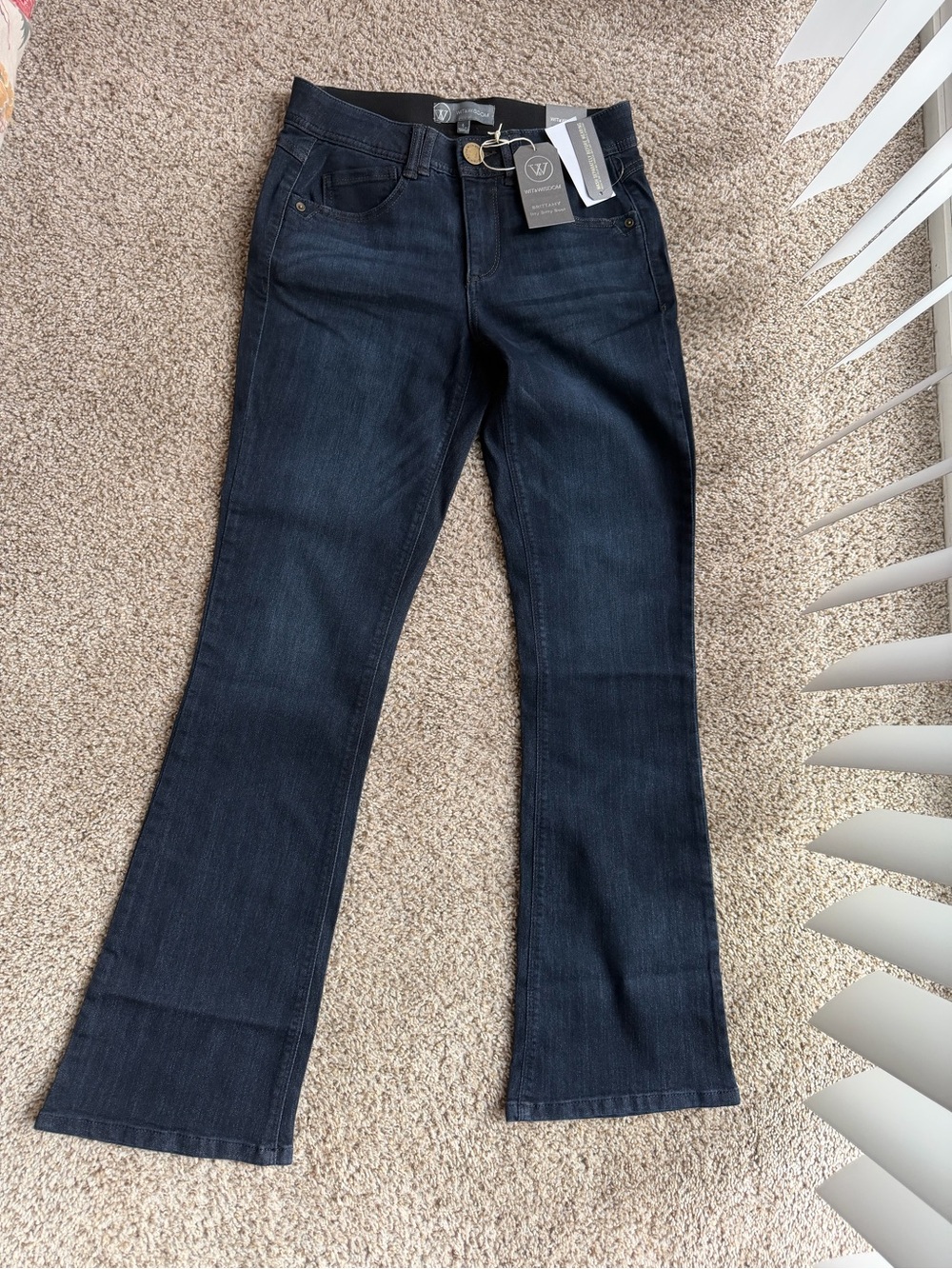 Wit & Wisdom Dark Indigo Wide Leg Jeans